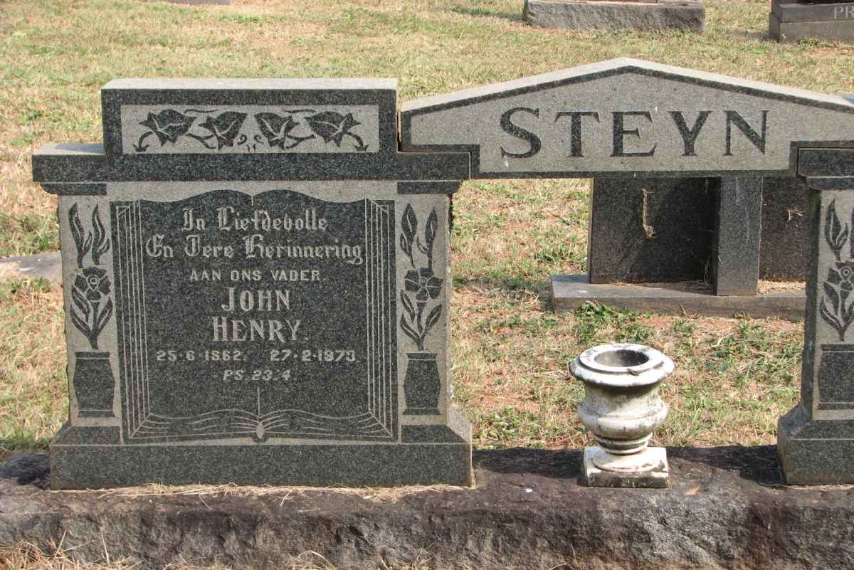STEYN John Henry 1862-1973