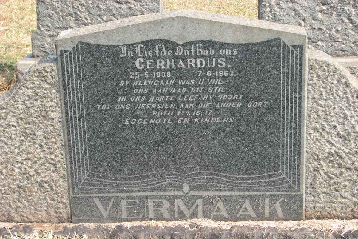VERMAAK Gerhardus 1908-1963