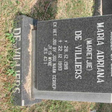 VILLIERS Maria Adriana, de 1919-1993