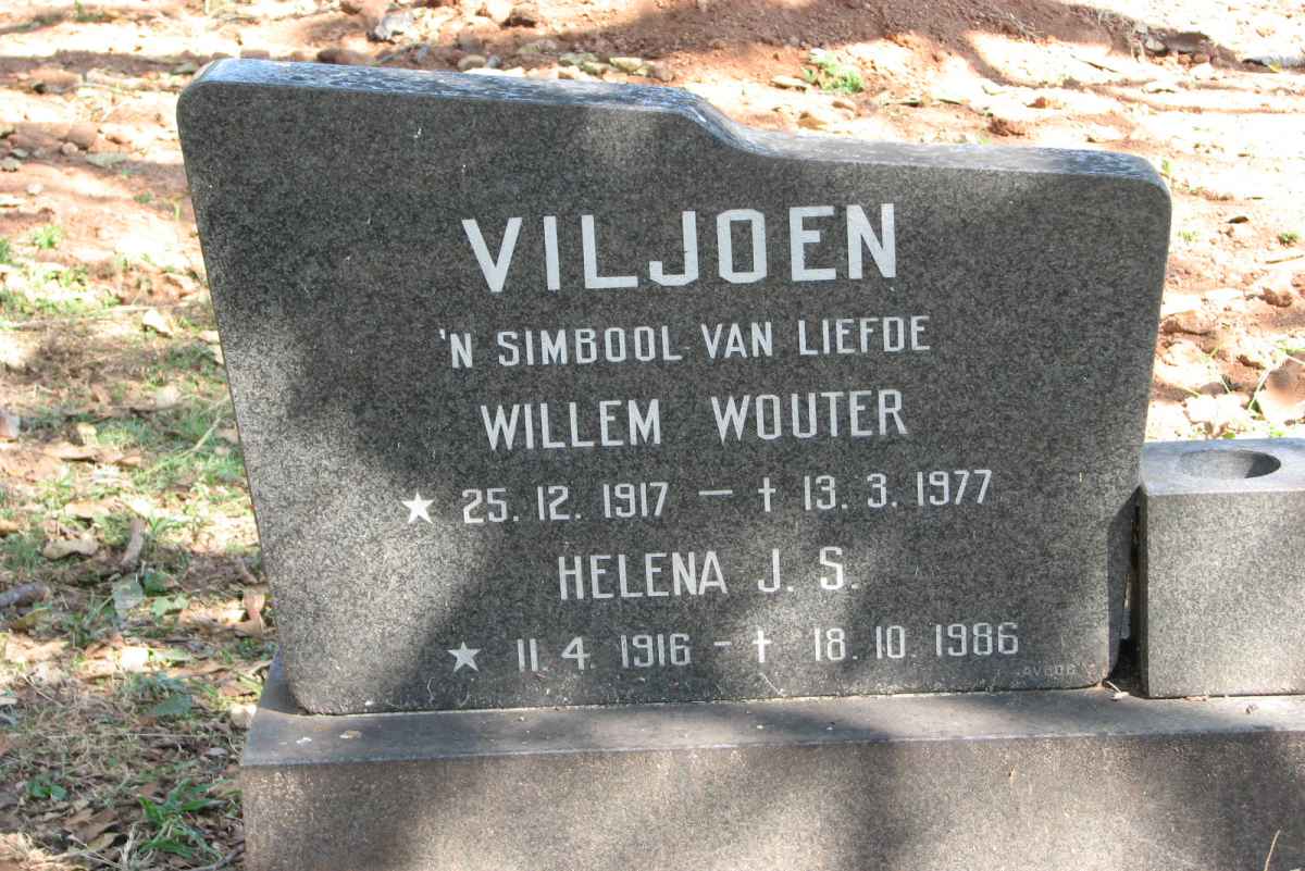 VILJOEN Willem Wouter 1917-1977 &amp; Helena J.S. 1916-1986