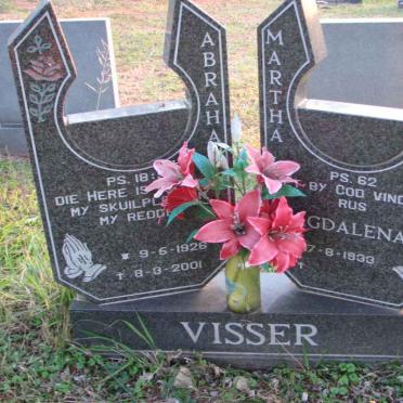 VISSER Abraham 1926-2001 &amp; Martha Magdalena 1933-