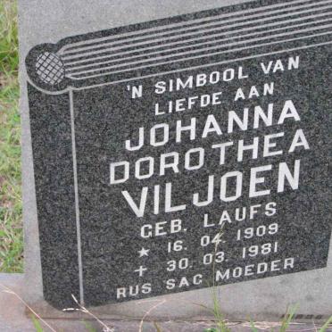VILJOEN Johanna Dorothea nee LAUFS 1909-1981