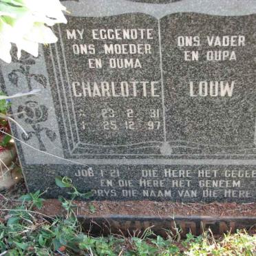 VILJOEN Louw &amp; Charlotte 1931-1997