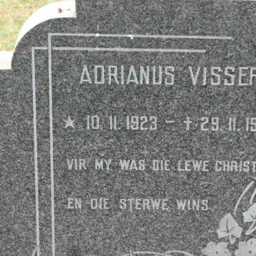 VISSER Adrianus 1923-1967