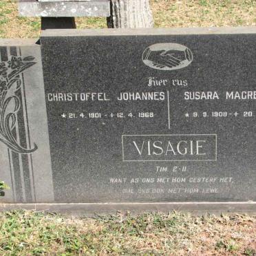 VISAGIE Christoffel Johannes 1901-1968 &amp; Susara Magretha 1908-1996