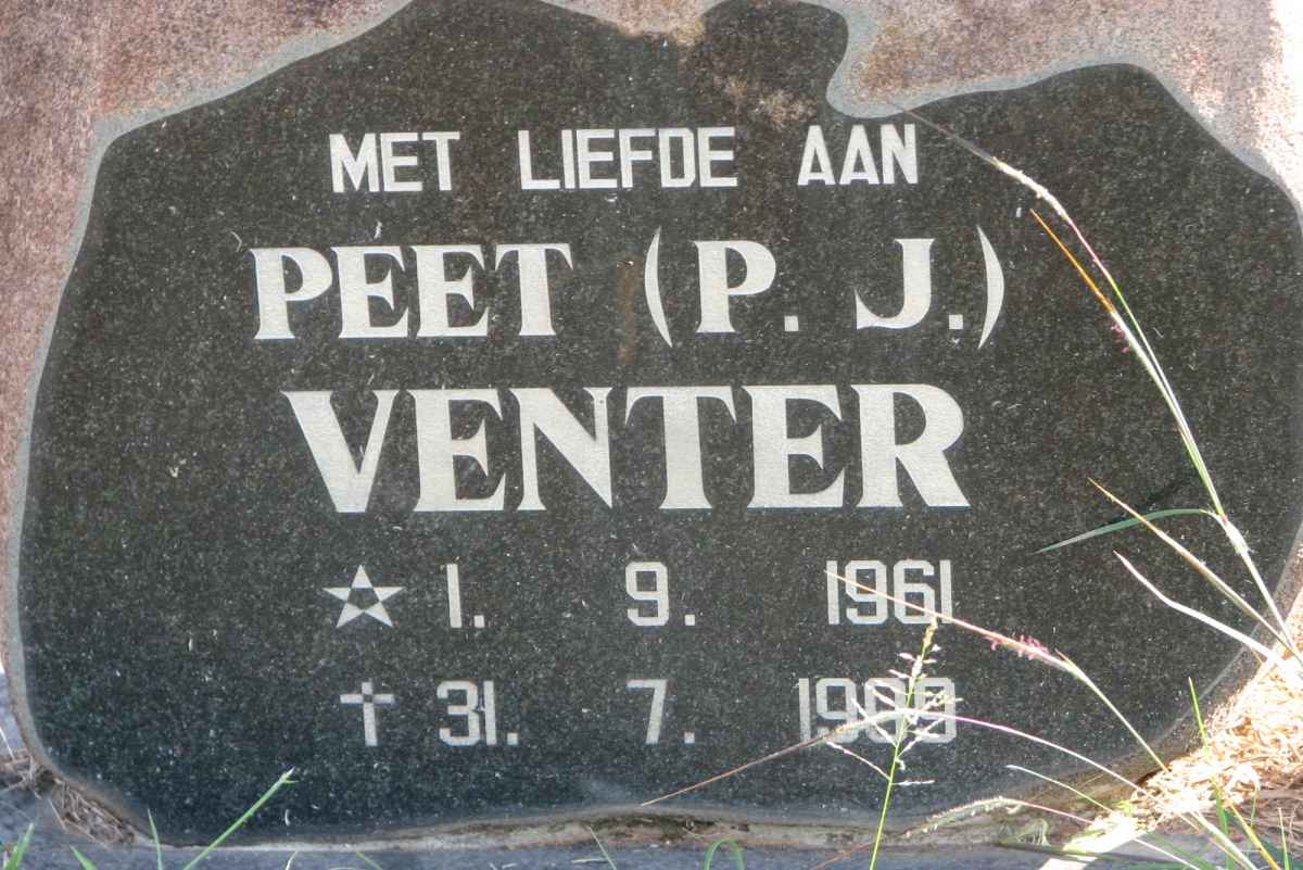 VENTER P.J. 1961-19?9