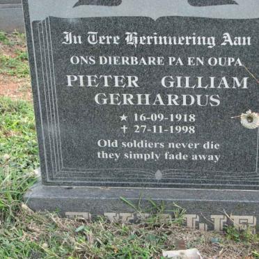 VILLIERS Pieter Gilliam Gerhardus, de 1918-1998