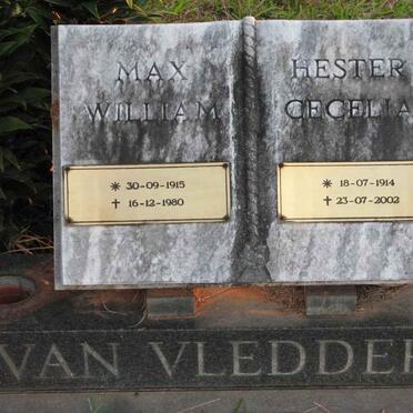 VLEDDER Max William, van 1915-1980 &amp; Hester Cecelia 1914-2002
