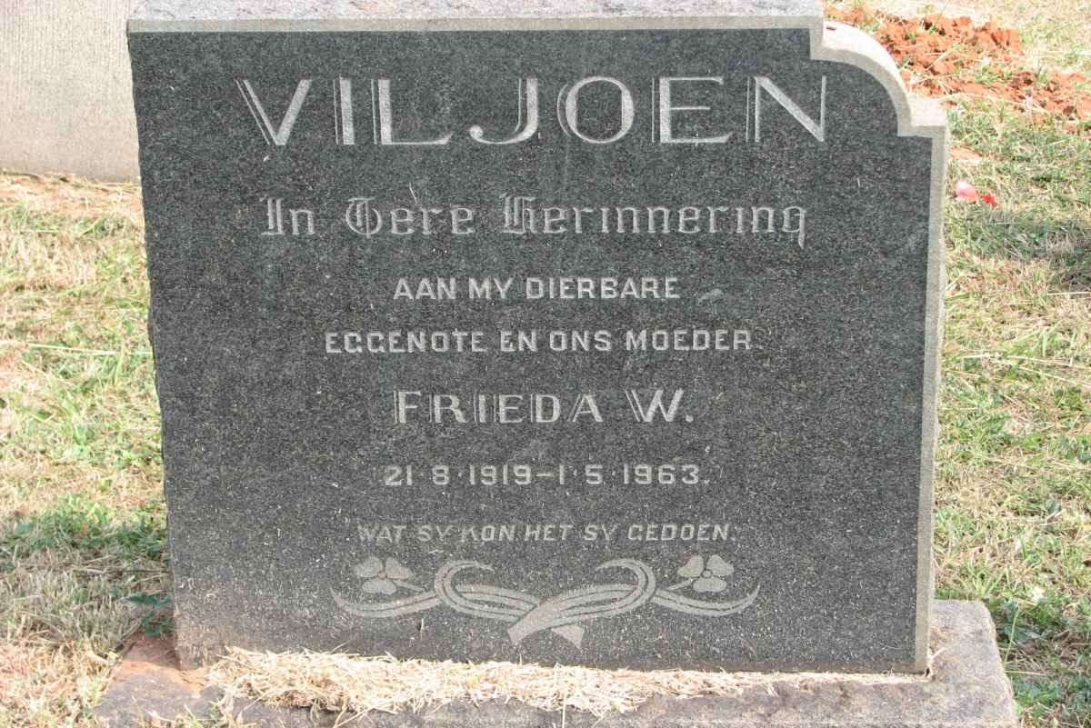 VILJOEN Frieda W. 1919-1963