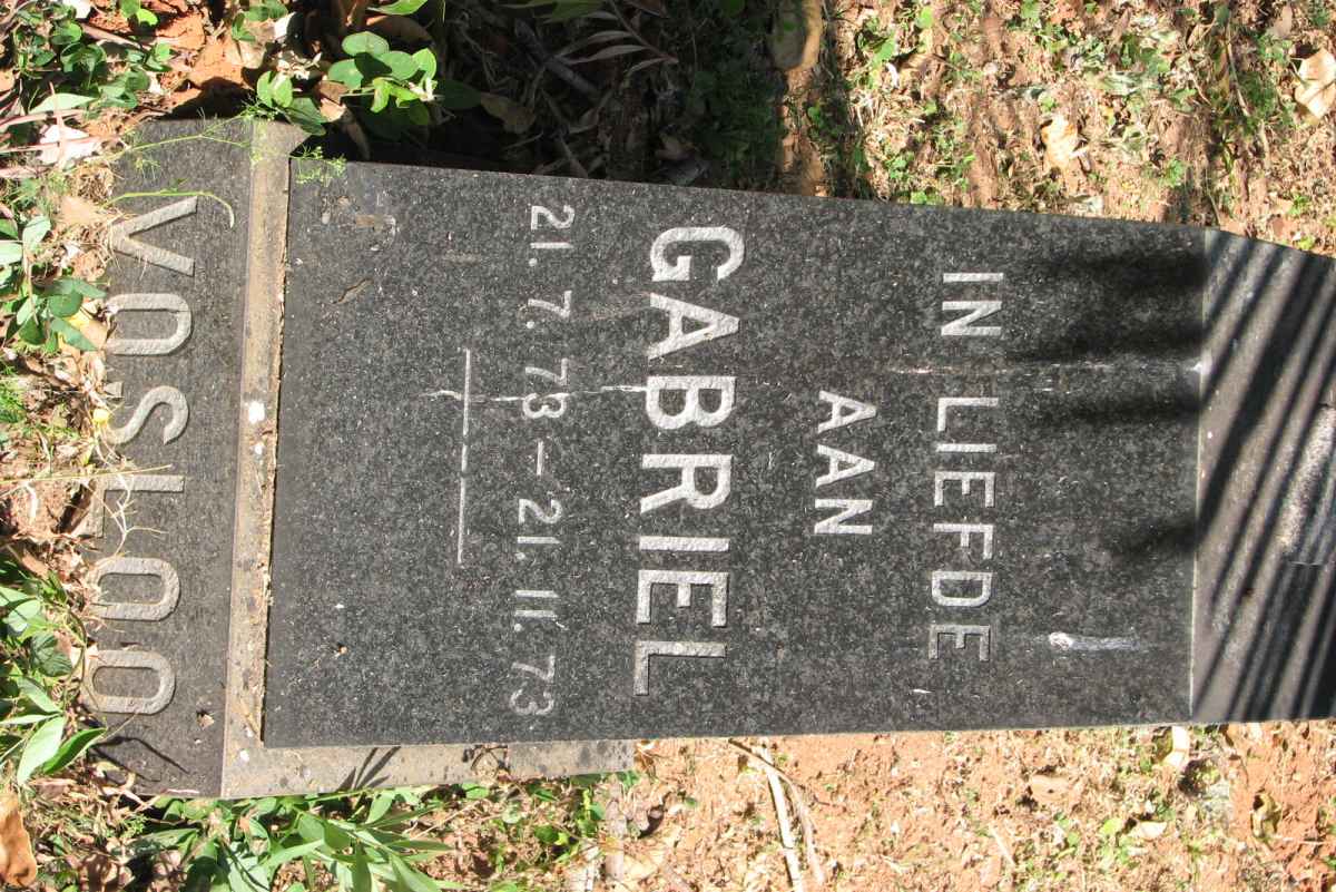 VOSLOO Gabriel 1973-1973