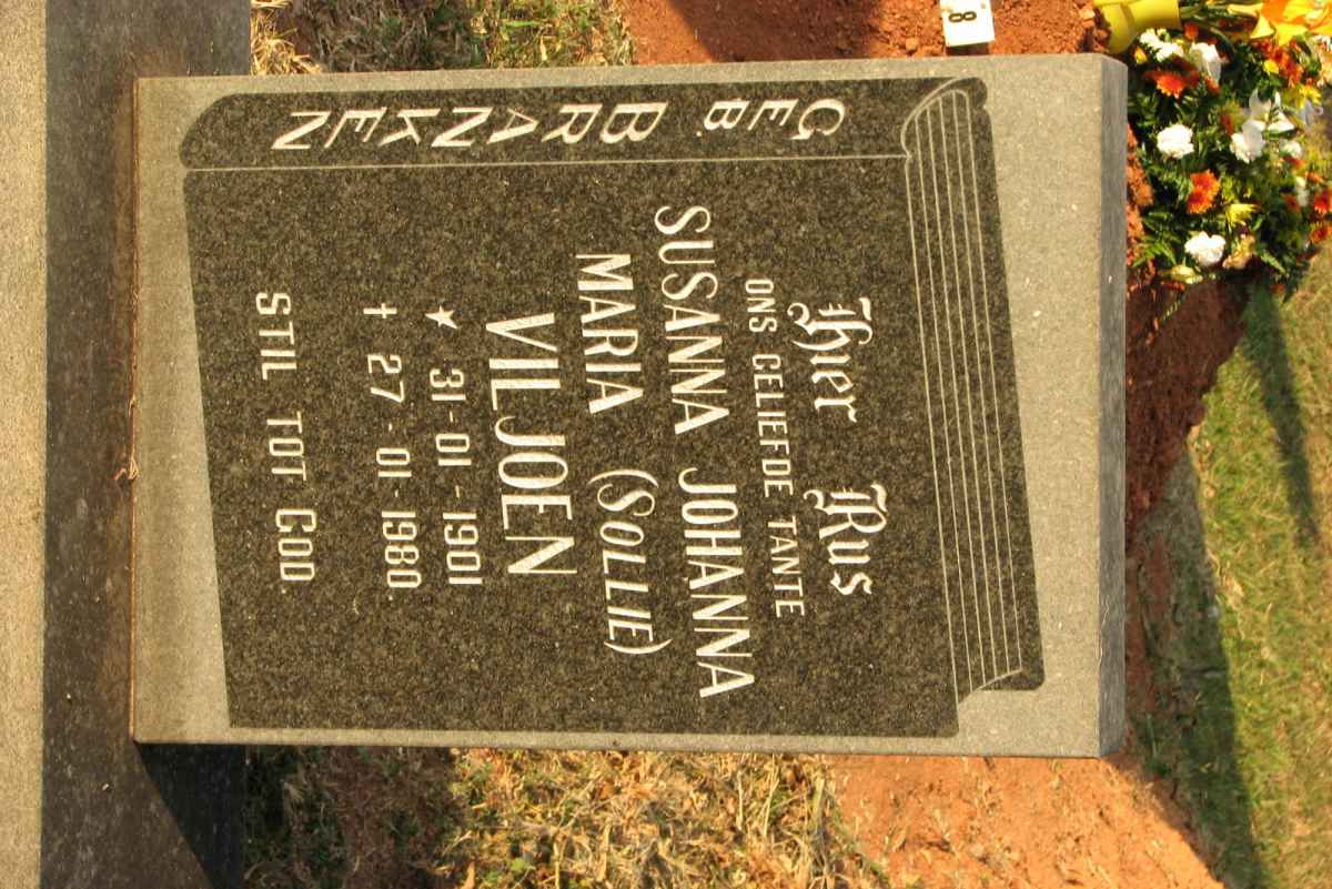 VILJOEN Susanna Johanna Maria nee BRANKEN 1901-1980