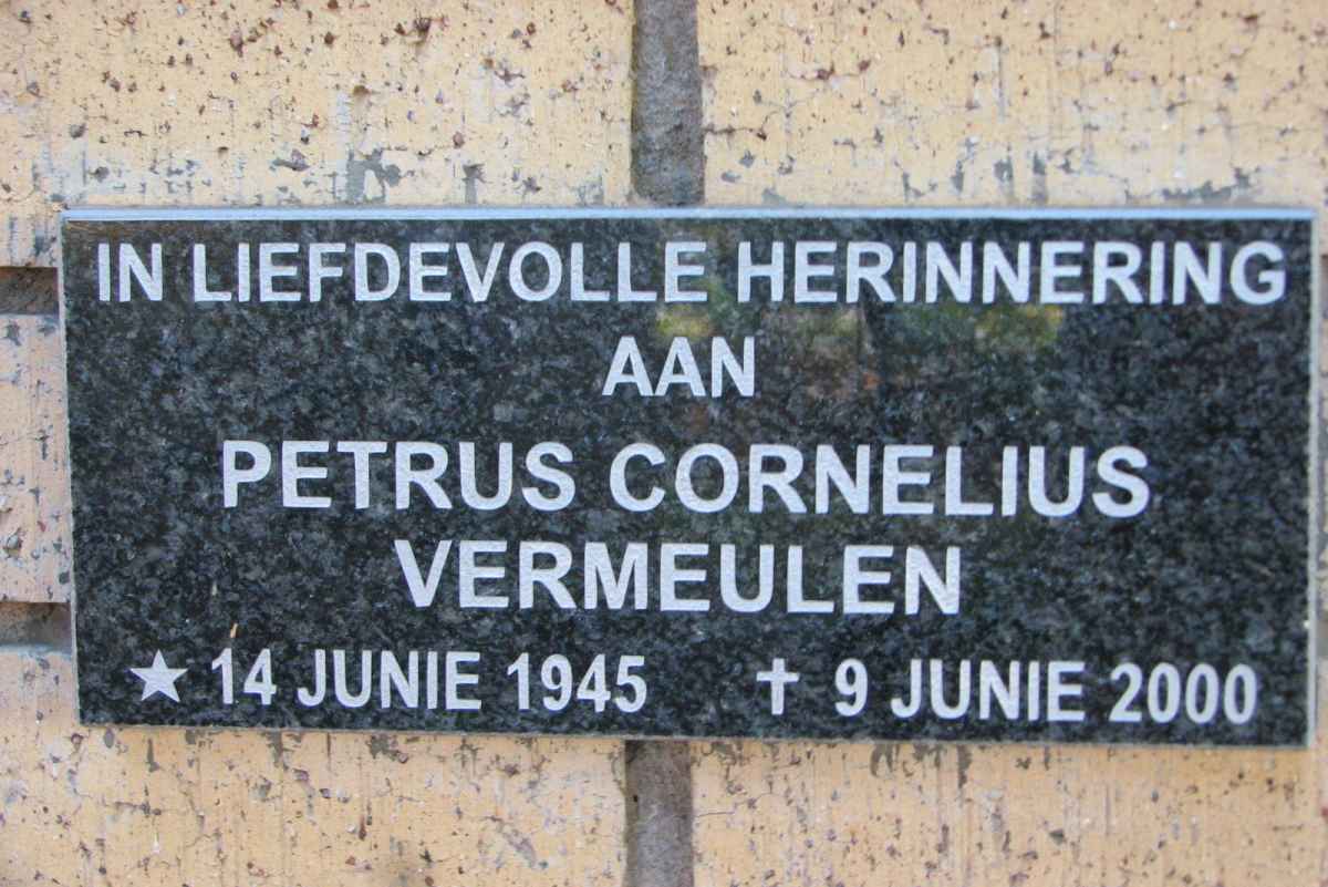VERMEULEN Petrus Cornelius 1945-2000