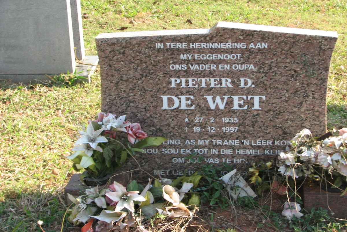 WET Pieter D., de 1935-1997