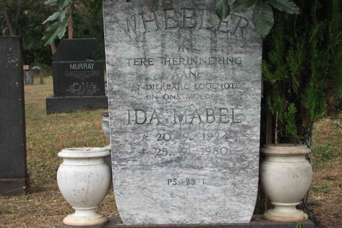 WHEELER Ida Mabel 1924-1980