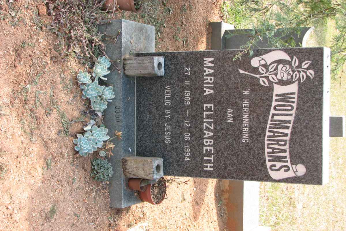 WOLMARANS Maria Elizabeth 1909-1994
