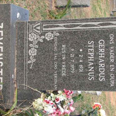 ZEVENSTER Gerhardus Stephanus 1931-1979