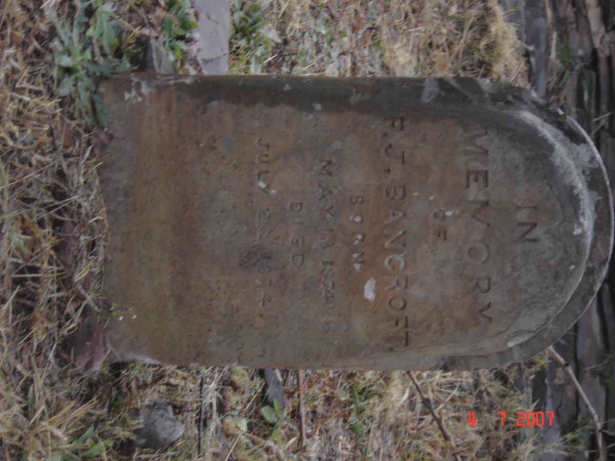 BANCROFT F.J. 1874-1874