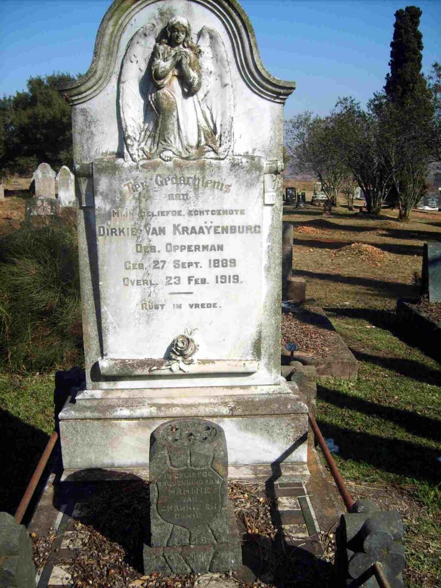 KRAAYENBURG Dirkie, van nee OPPERMAN 1889-1919