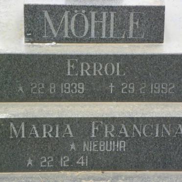 MÖHLE Errol 1939-1992 &amp; Maria Francina NIEBUHR 1941-