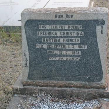 PRINGLE Fredrika Christina Martina nee SCHEFFER 1867-1961