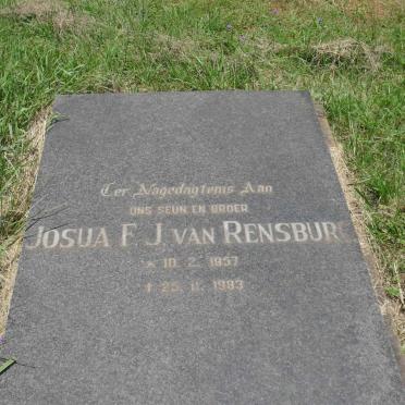 RENSBURG Josua F.J., van 1957-1983