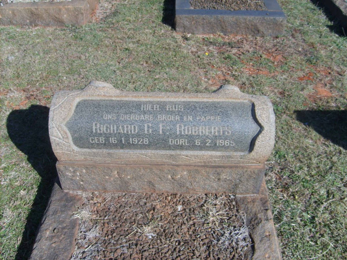 ROBBERTS Richard G.F. 1928-1965