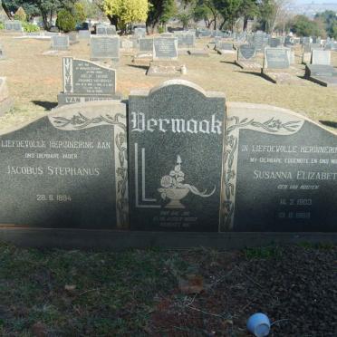VERMAAK Jacobus Stephanus 1894- &amp; Susanna Elizabeth VAN ROOYEN 1903-1968