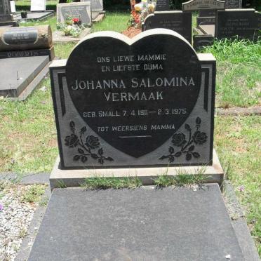 VERMAAK Izak Cornelius Johannes 1903-1964 &amp; Johanna Salomina SMALL 1911-1975