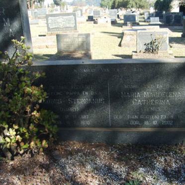 VERMAAK Jacobus Stephanus 1917-1970 &amp; Maria Magdelena Catherina VAN ROOYEN 1924-2002