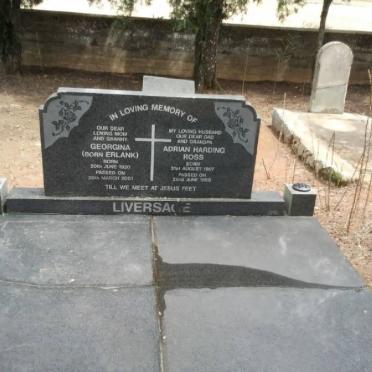 LIVERSAGE Adrian Harding Ross 1907-1998 & Georgina ERLANK 1920-2001