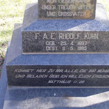 KUHN F.A.E. Rudolf 1897-1985