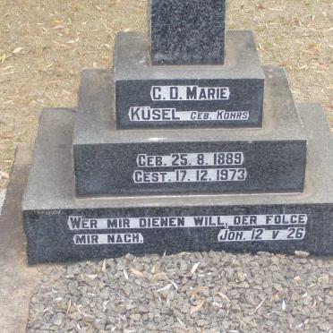 KUSEL C.D. Marie nee KOHRS 1889-1973