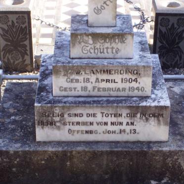 SCHUTTE A.J. Sophie nee LAMMERDING 1904-1940