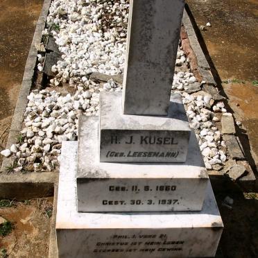 KUSEL H.J. nee LEESEMANN 1860-1937