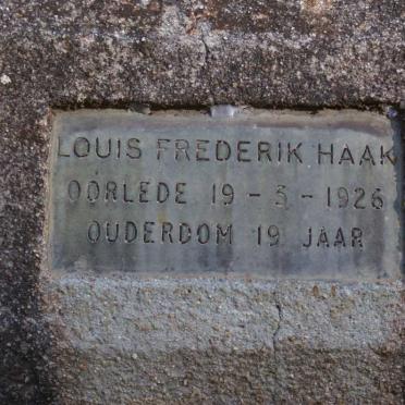 HAAK Louis Frederik -1926
