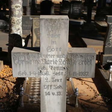 BRÖHL Christine Marie Louise nee BENNET 1856-1937