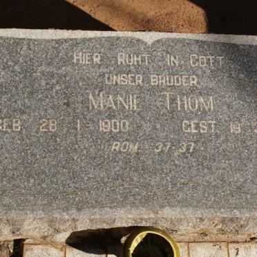 THOM Manie 1900-1970