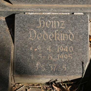 DEDEKIND Heinz 1940-1995