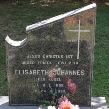 JOHANNES Elizabeth nee KUSEL 1899-1990