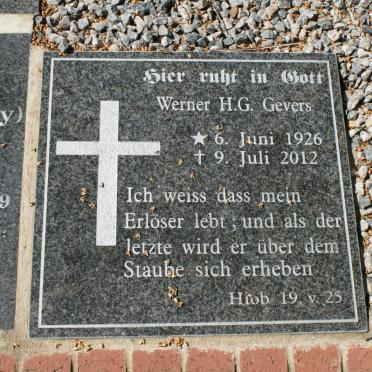 GEVERS Werner H.G. 1926-2012