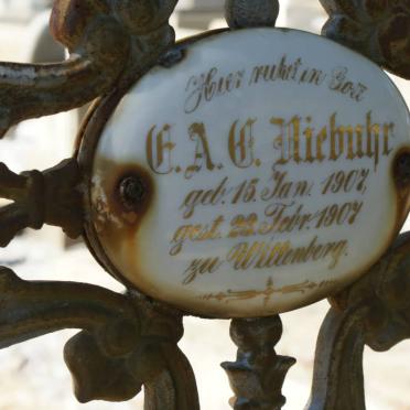 NIEBUHR E.A.C. 1907-1907 