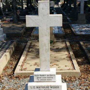 WEBER L.E. Mathilde nee KOHRS 1878-1935