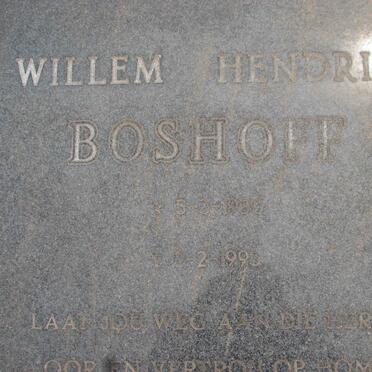 BOSHOFF Willem Hendrik 1930-1995