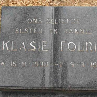 FOURIE Klasie 1903-1985