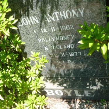 BOYLE John Anthony 1902-1977