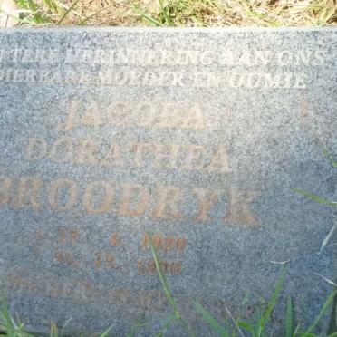 BROODRYK Jacoba Dorathea 1929-1990