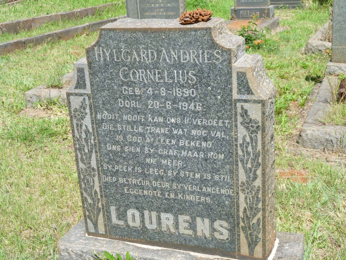 LOURENS Hylgard Andries Cornelius 1890-1946