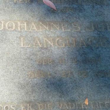 LANGUAGE Johannes Jurie 1917-1982