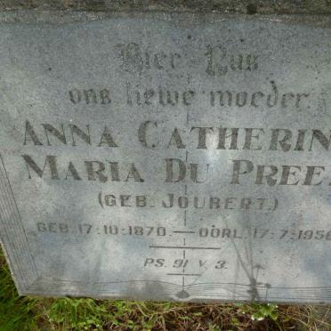 PREEZ Anna Catherina Maria, du nee JOUBERT 1870-1956