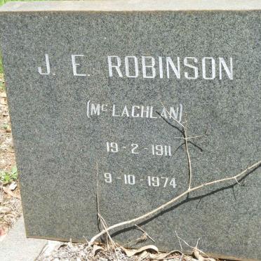 ROBINSON J.E. nee McLACHLAN 1911-1974